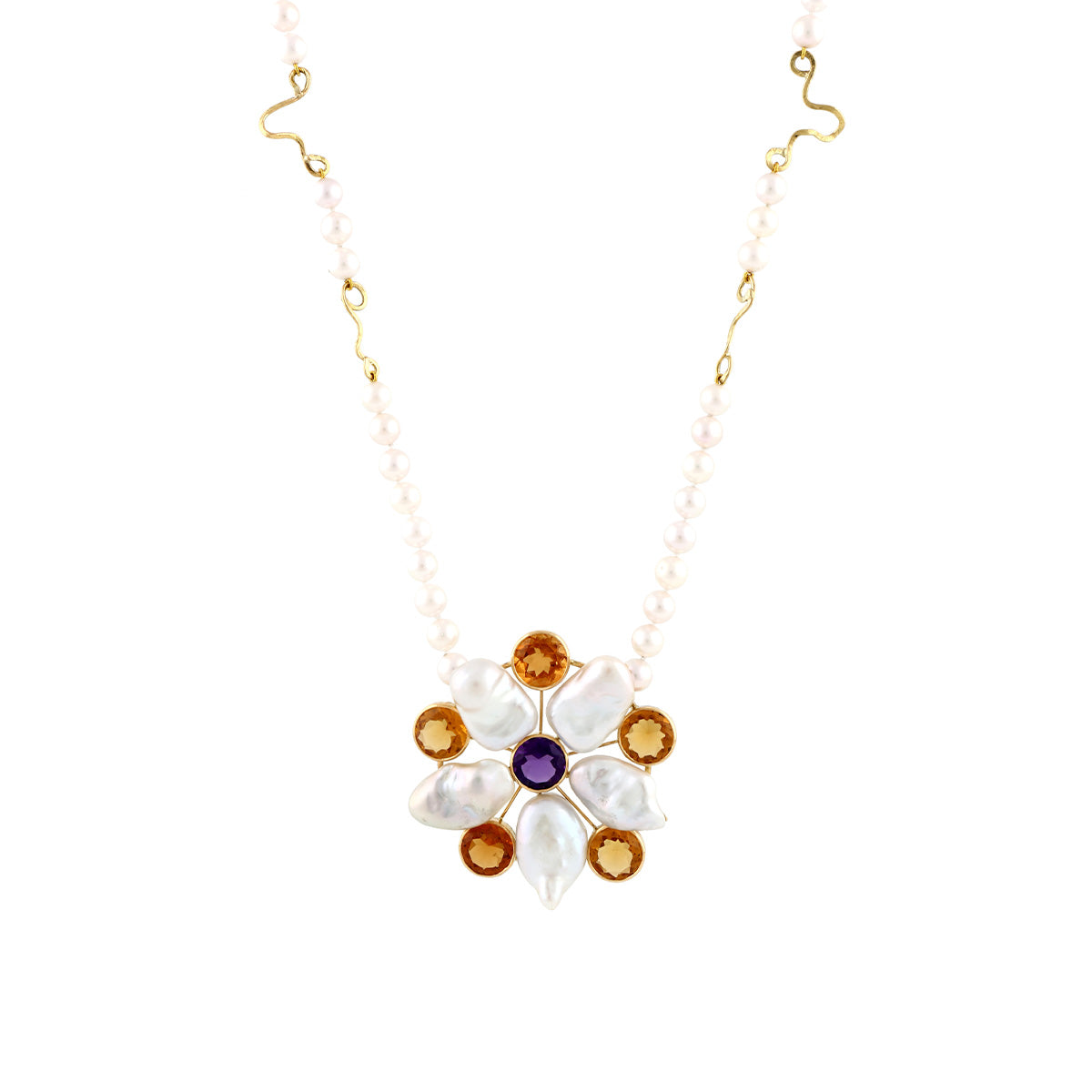 TOPAZ FLOWERS NECKLACE