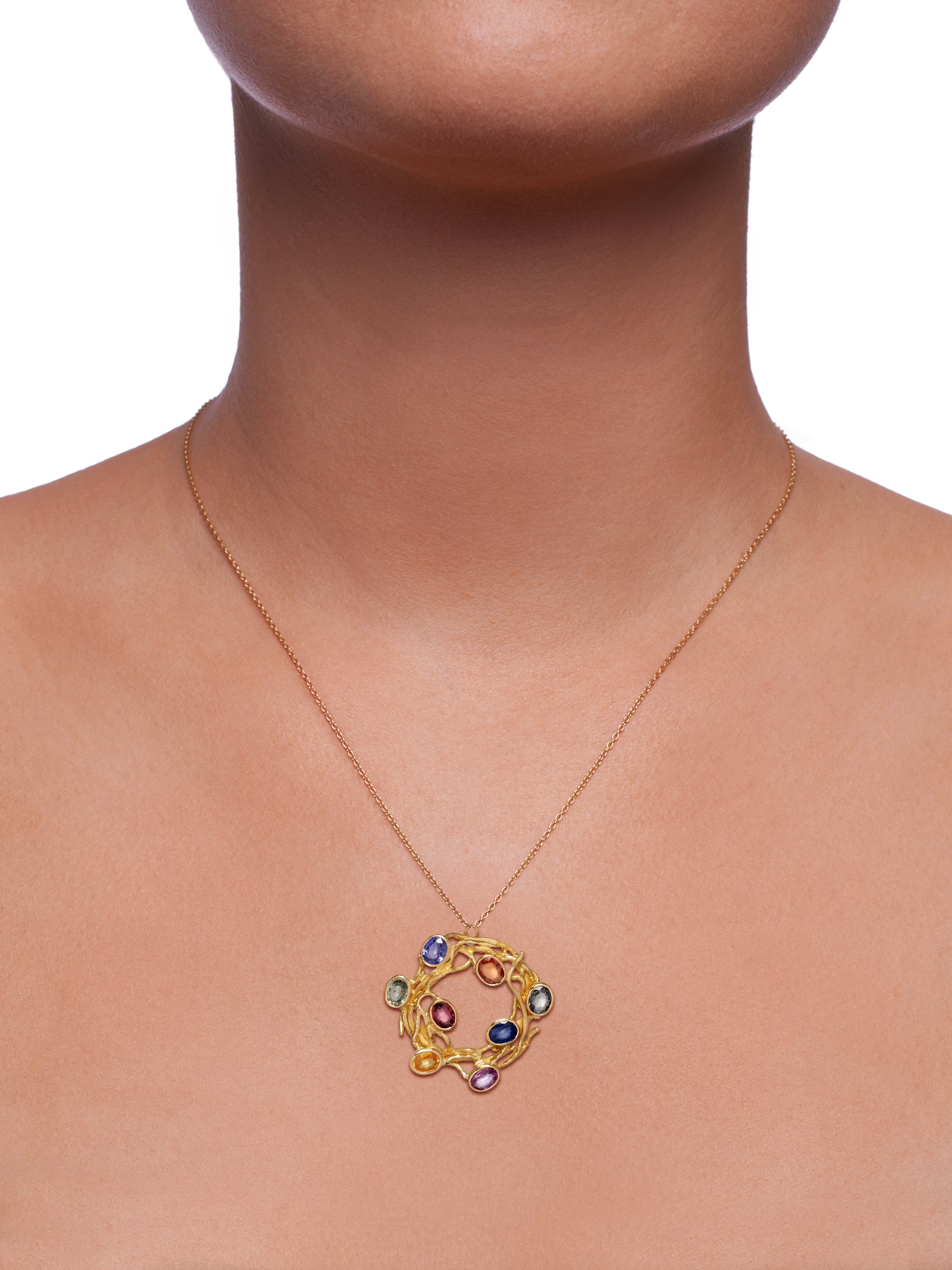 Necklace with Colourful Sapphires