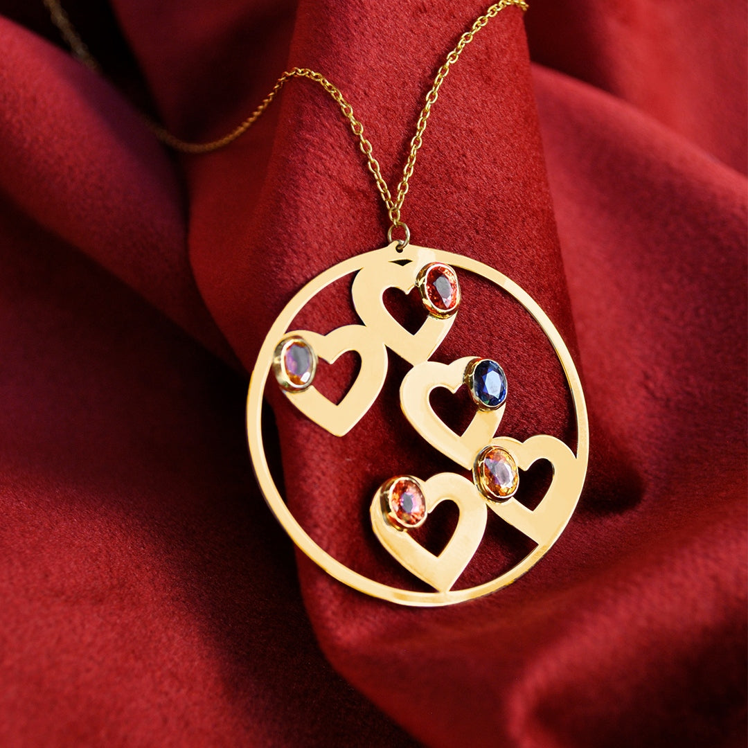 PENDANT WITH COLORFUL SAPPHIRES