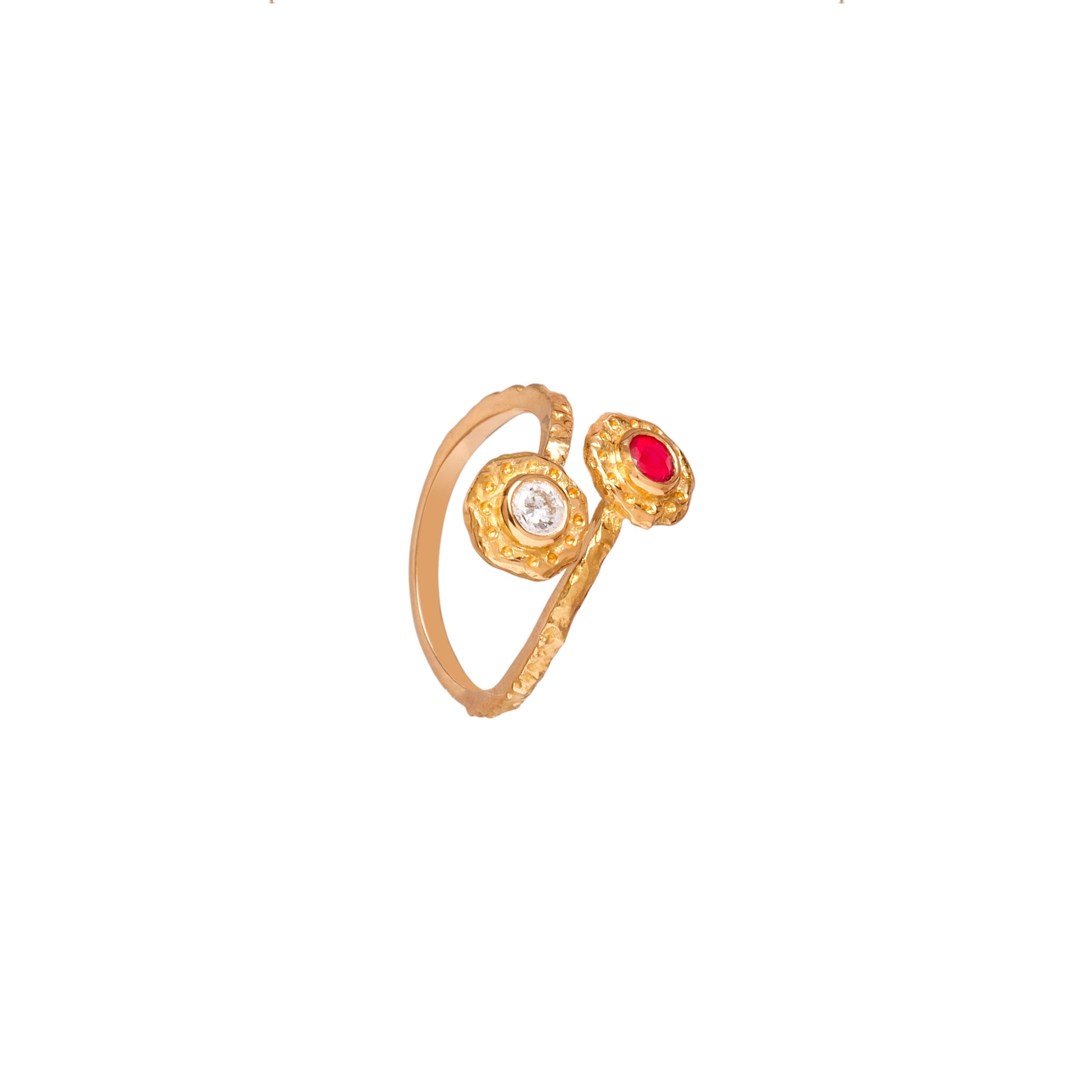 RING - TWO STONES