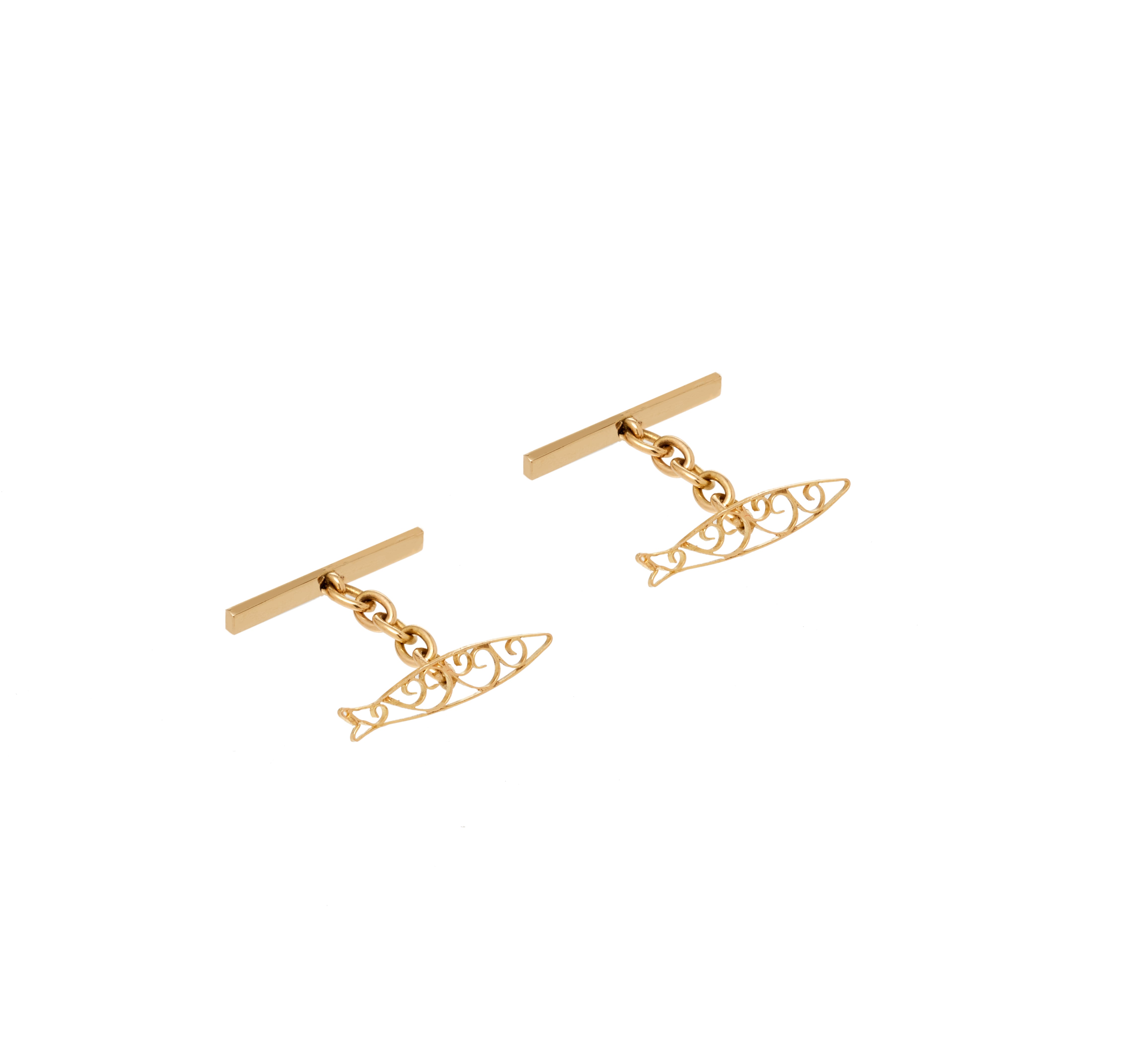 Gold Fish Cufflinks