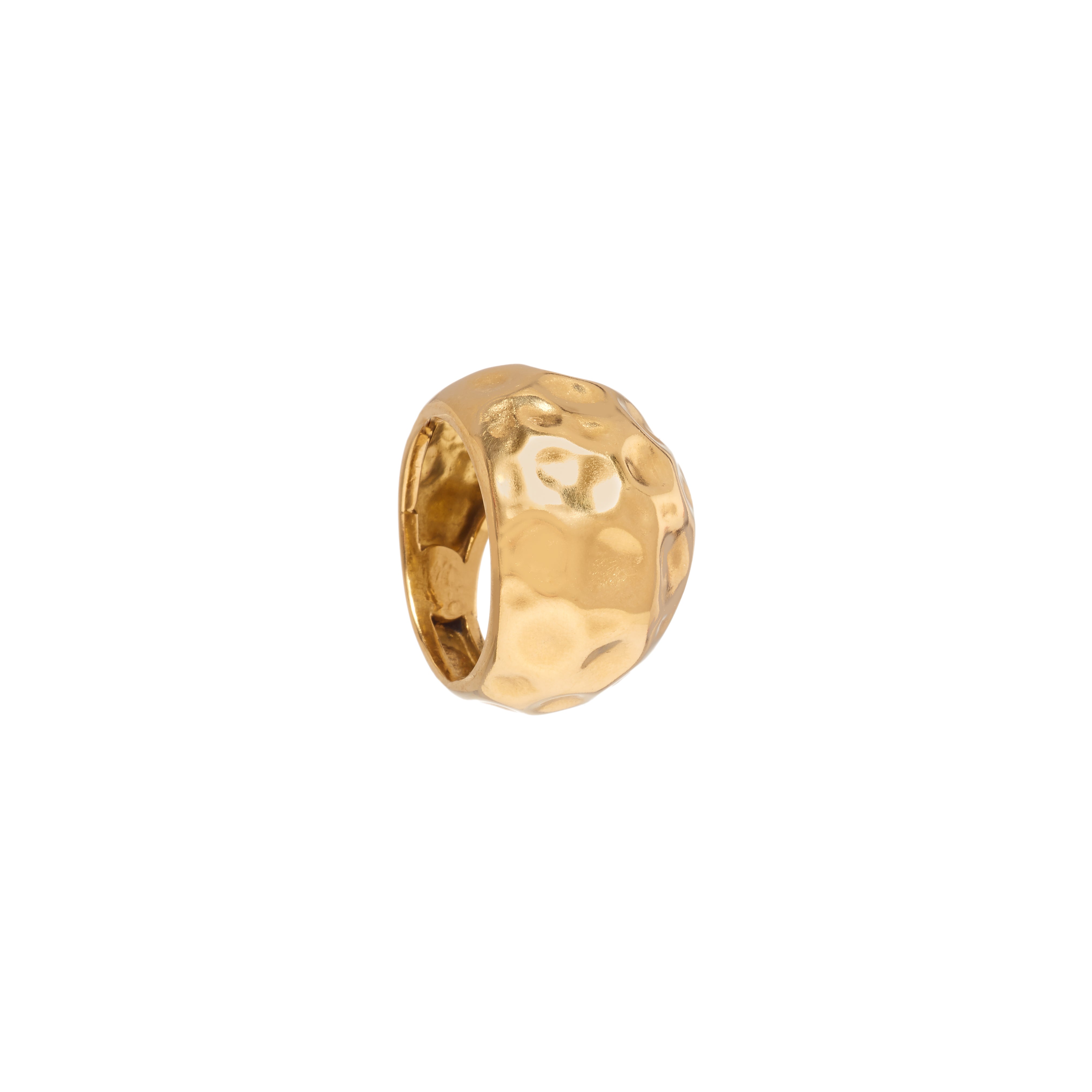 HAMMERED GOLD RING